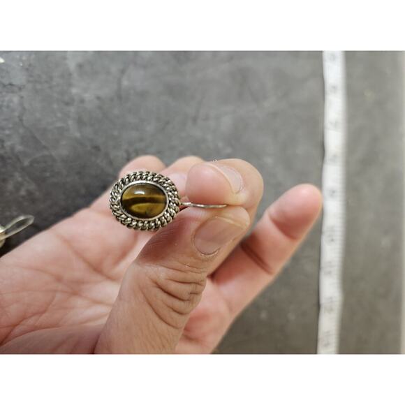 Vintage Avon Tiger's Eye Dangle Earrings‎ - Picture 3 of 5